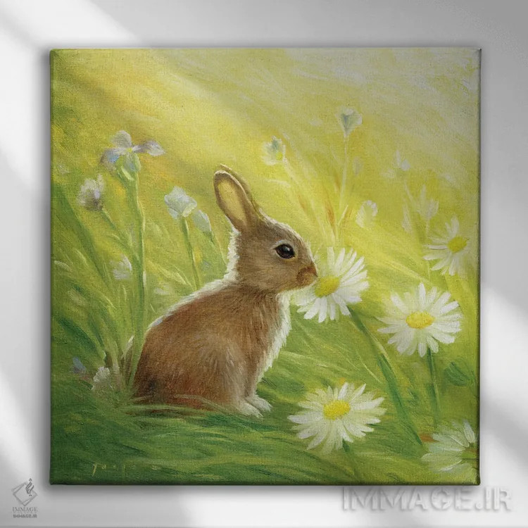 تابلو ایزابل و گلها اثر دیوید جواکین - نمای روبهرو روی دیوار