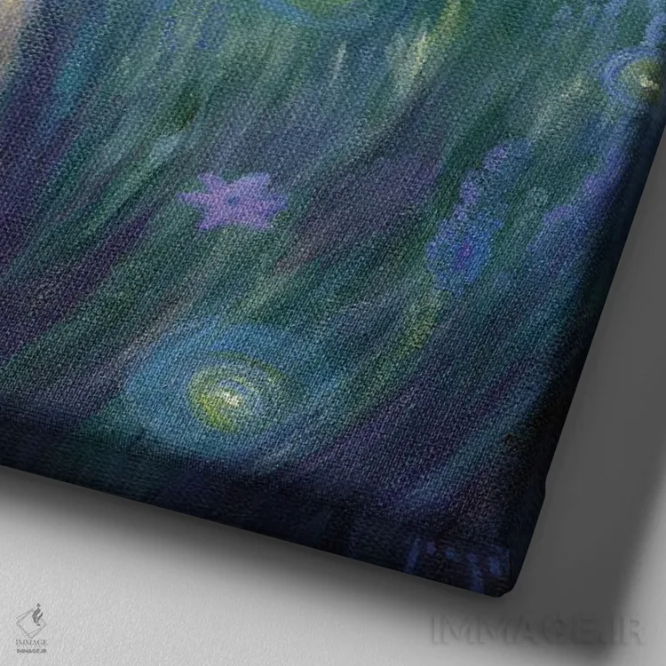 تابلو ایزابل و کرمهای شبتاب اثر دیوید جواکین - نمای نزدیک بافت بوم