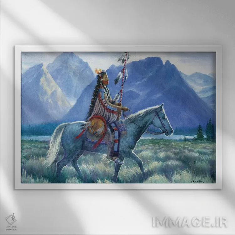 تابلو عبور از میان مریمگلی اثر دیوید جواکین - نمای قابدار سفید