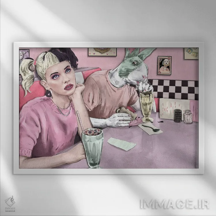 تابلو کافه نوشابه (غرفه نوشابهفروشی) اثر دنیل جیمز اسمیت - نمای قابدار سفید