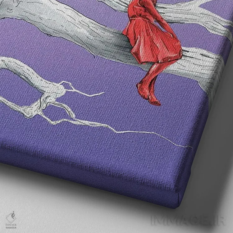 تابلو مادر اثر دنیل جیمز اسمیت - نمای نزدیک بافت بوم