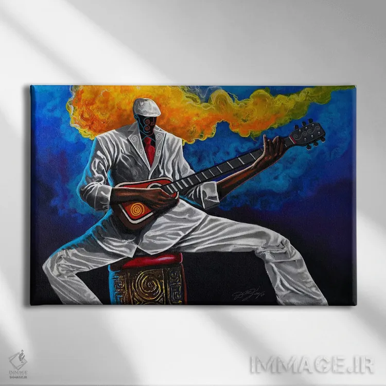 تابلو آهنگهای داغ اثر دیانجی - نمای روبهرو روی دیوار