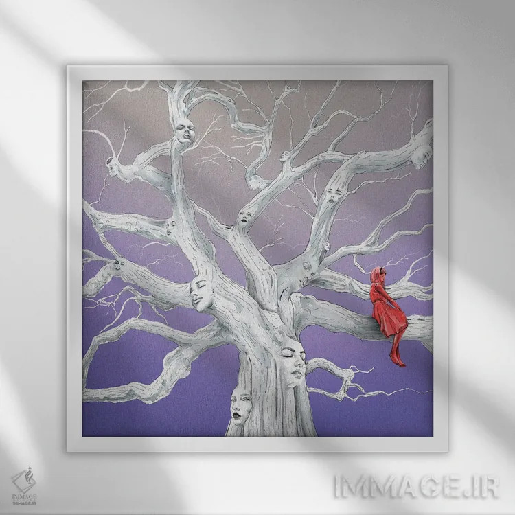 تابلو مادر اثر دنیل جیمز اسمیت - نمای قابدار سفید