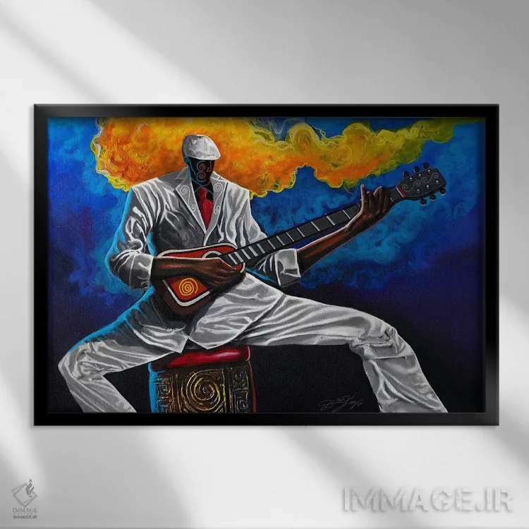 تابلو آهنگهای داغ اثر دیانجی - نمای قابدار مشکی