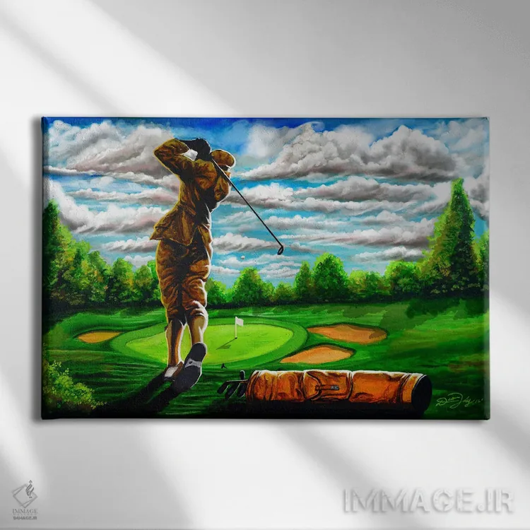 تابلو رقص سوینگ کلاسیک اثر دیانجی - نمای روبهرو روی دیوار