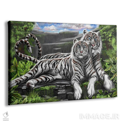تابلو بهشت ببرها اثر دیانجی - نمای پرسپکتیو محصول