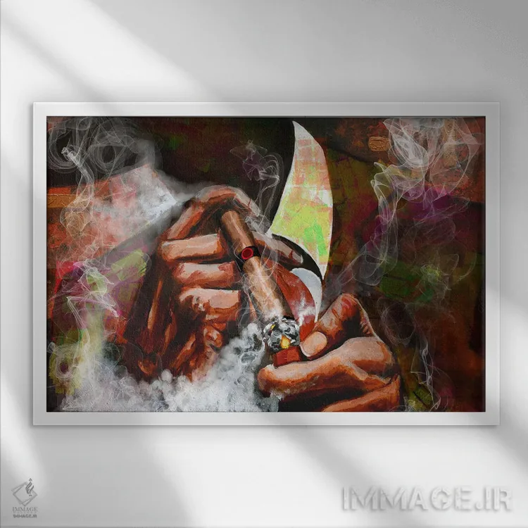 تابلو روشن کن! اثر دیانجی - نمای قابدار سفید