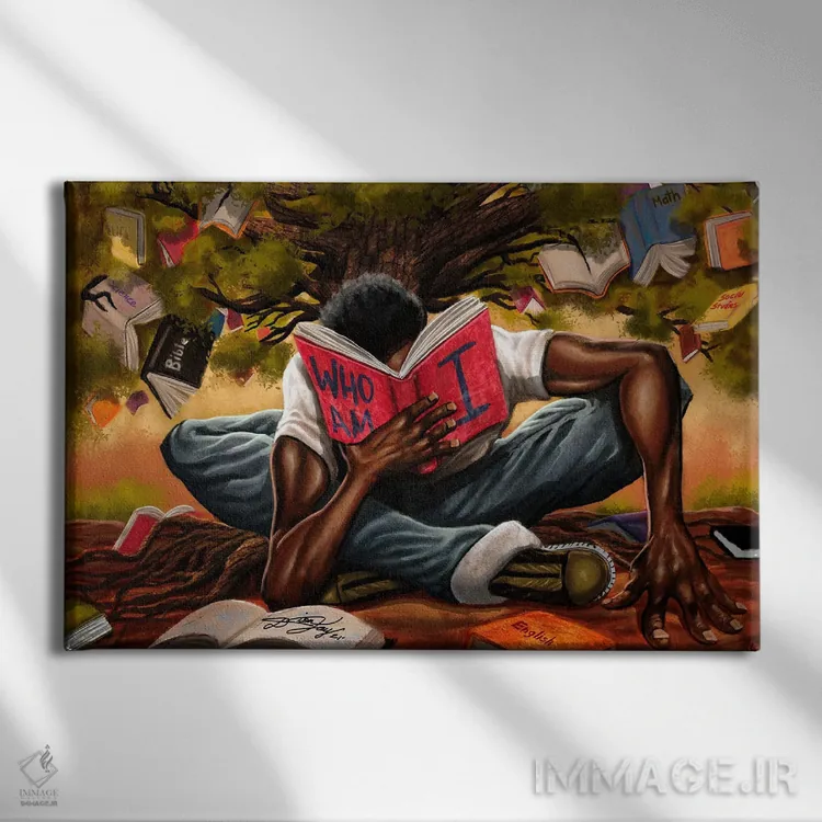 تابلو درخت دانش اثر دیانجی - نمای روبهرو روی دیوار