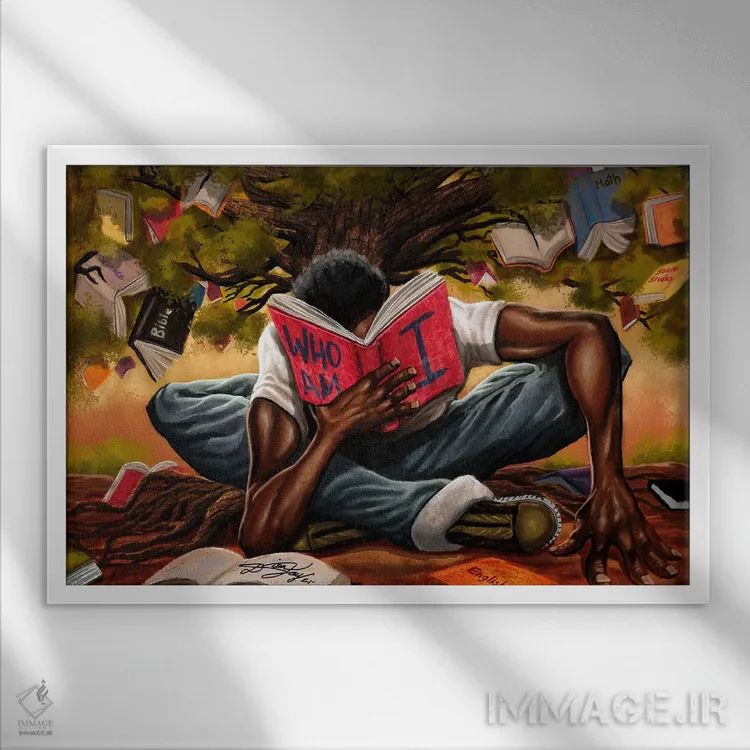 تابلو درخت دانش اثر دیانجی - نمای قابدار سفید