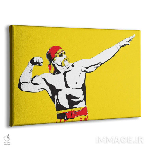 تابلو هالک هوگان (کشتیگیر) اثر دراپکیک آرت (استودیو/هنرمند) - نمای پرسپکتیو محصول