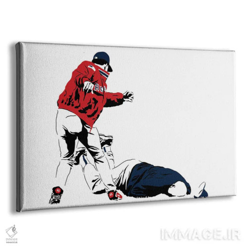 تابلو پدرو مارتینز در حال ضربه به دان زیمر (ورزشی) اثر دراپکیک آرت (استودیو/هنرمند) - نمای پرسپکتیو محصول