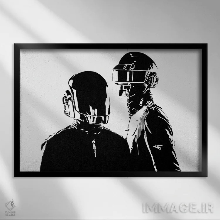 تابلو دفت پانک (گروه موسیقی) اثر دراپکیک آرت (استودیو/هنرمند) - نمای قابدار مشکی