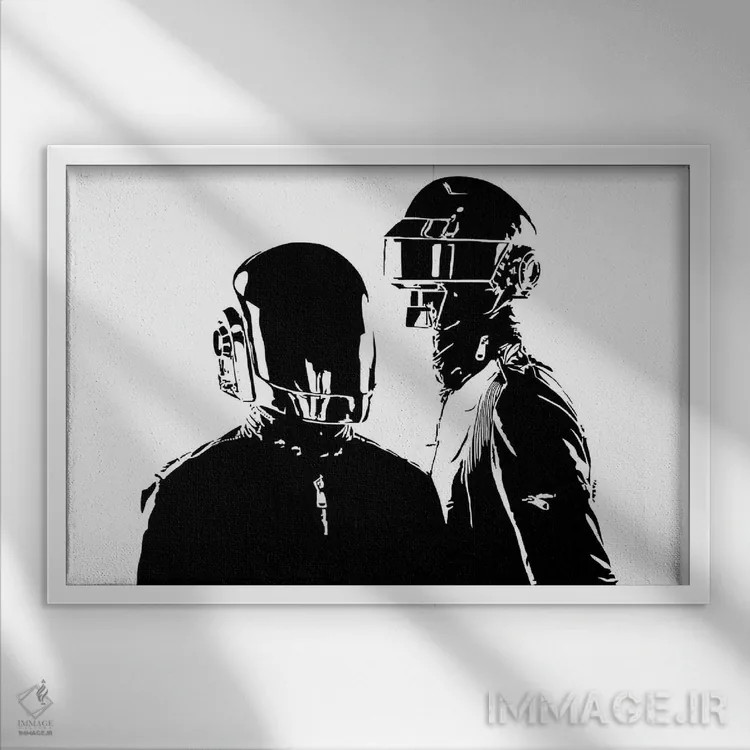 تابلو دفت پانک (گروه موسیقی) اثر دراپکیک آرت (استودیو/هنرمند) - نمای قابدار سفید