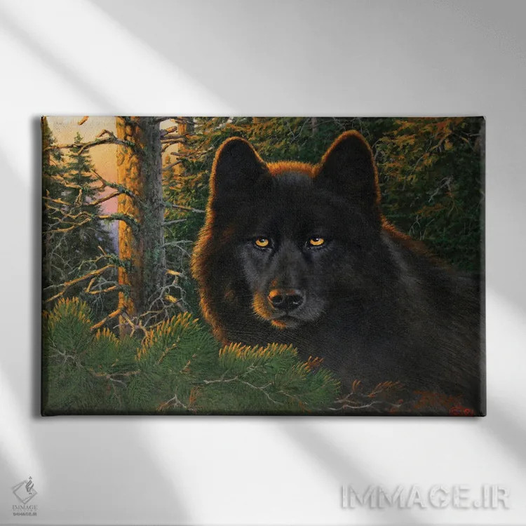تابلو چشمان شکارچی اثر درک هانسن - نمای روبهرو روی دیوار