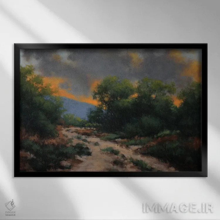 تابلو درخشندگی شبانگاهی اثر درک هانسن - نمای قابدار مشکی