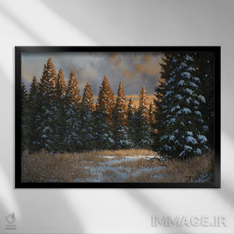 تابلو پیادهروی شبانه اثر درک هانسن - نمای قابدار مشکی