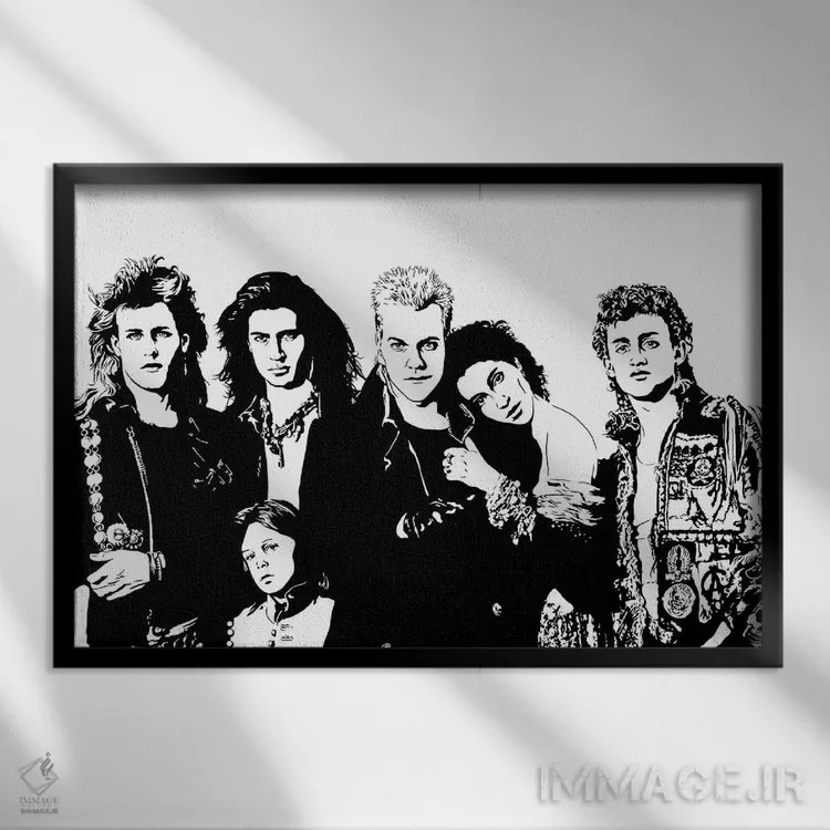 تابلو پسران گمشده (فیلم) اثر دراپکیک آرت (استودیو/هنرمند) - نمای قابدار مشکی