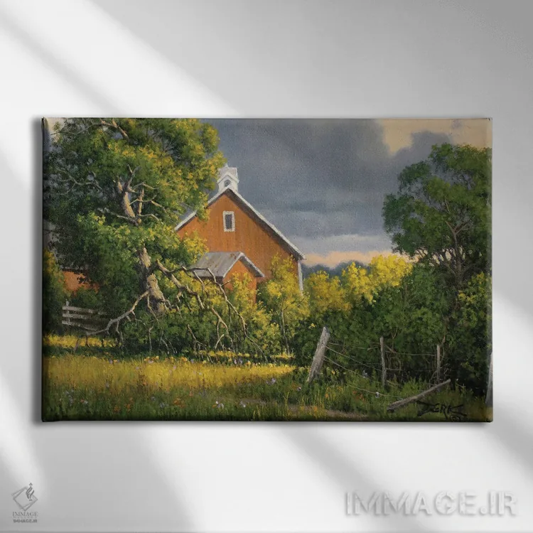 تابلو بارانهای گذرا اثر درک هانسن - نمای روبهرو روی دیوار