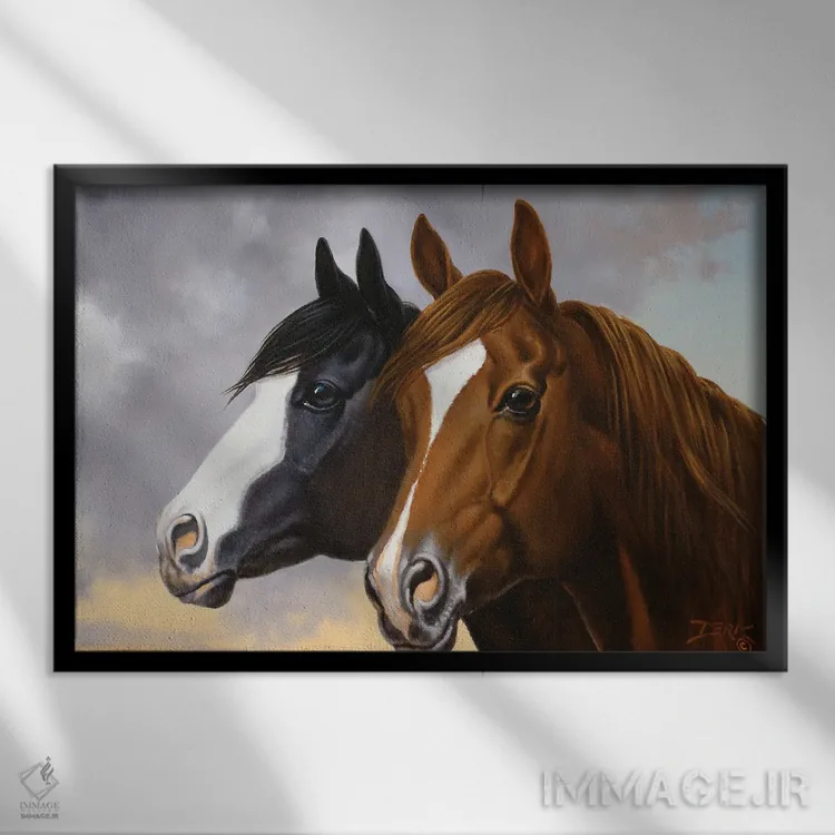 تابلو برادران باد اثر درک هانسن - نمای قابدار مشکی