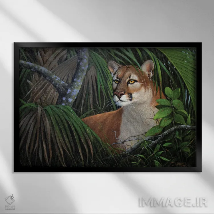 تابلو شاهزاده مردابهای همیشهسبز اثر درک هانسن - نمای قابدار مشکی