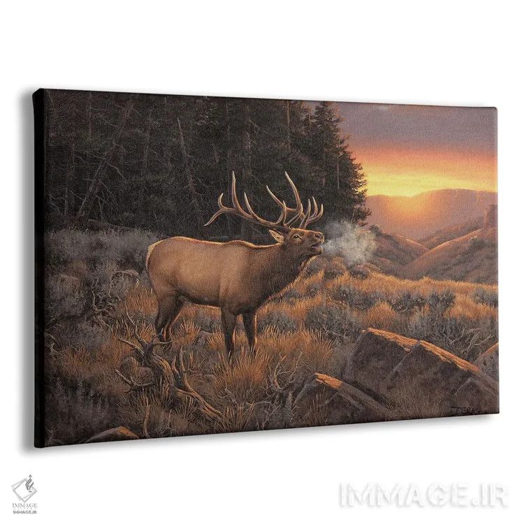 تابلو سمفونی wapiti (گوزن آمریکایی) اثر درک هانسن - نمای پرسپکتیو محصول