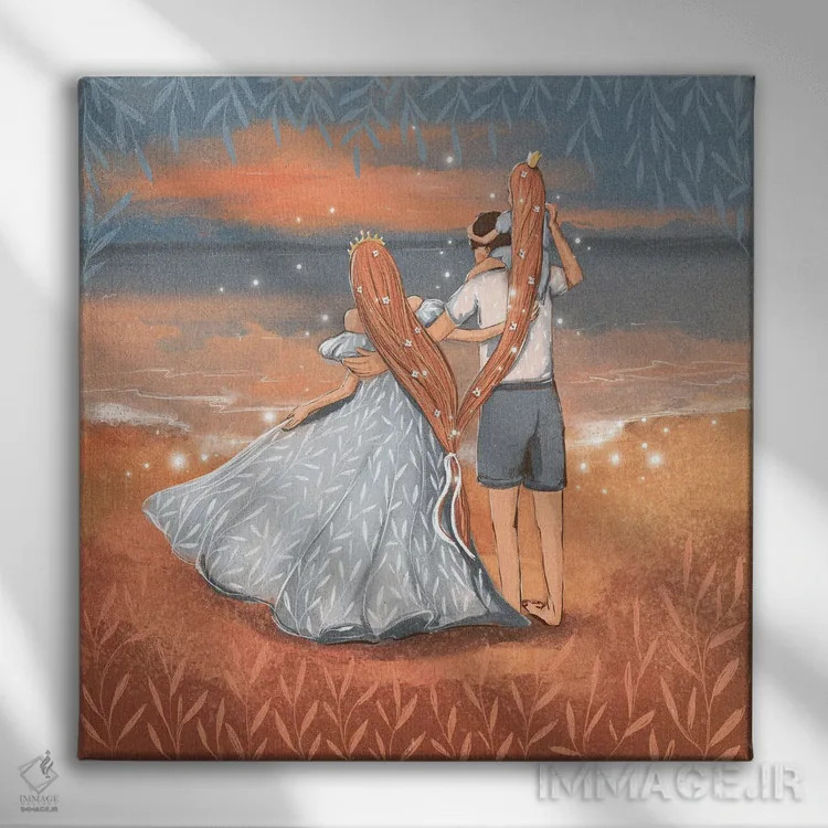 تابلو خانواده شاد اثر داشا کریوکوا - نمای روبهرو روی دیوار