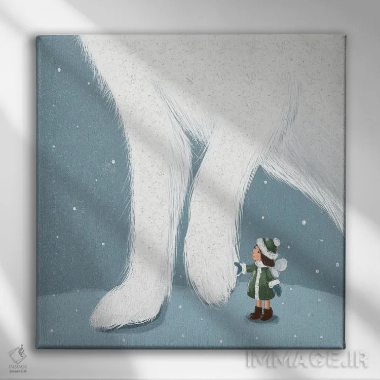 تابلو پری و دوست جدیدش اثر داشا کریوکوا - نمای روبهرو روی دیوار