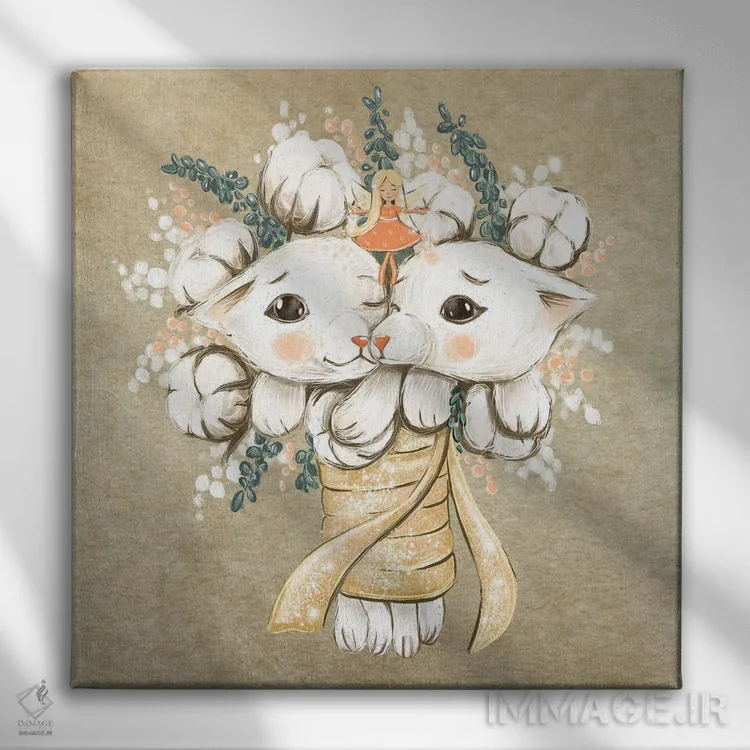 تابلو دستهگل اثر داشا کریوکوا - نمای روبهرو روی دیوار