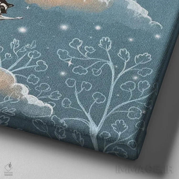 تابلو پرواز اثر داشا کریوکوا - نمای نزدیک بافت بوم