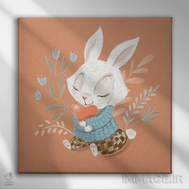 تابلو خرگوش کوچولو اثر داشا کریوکوا - نمای روبهرو روی دیوار