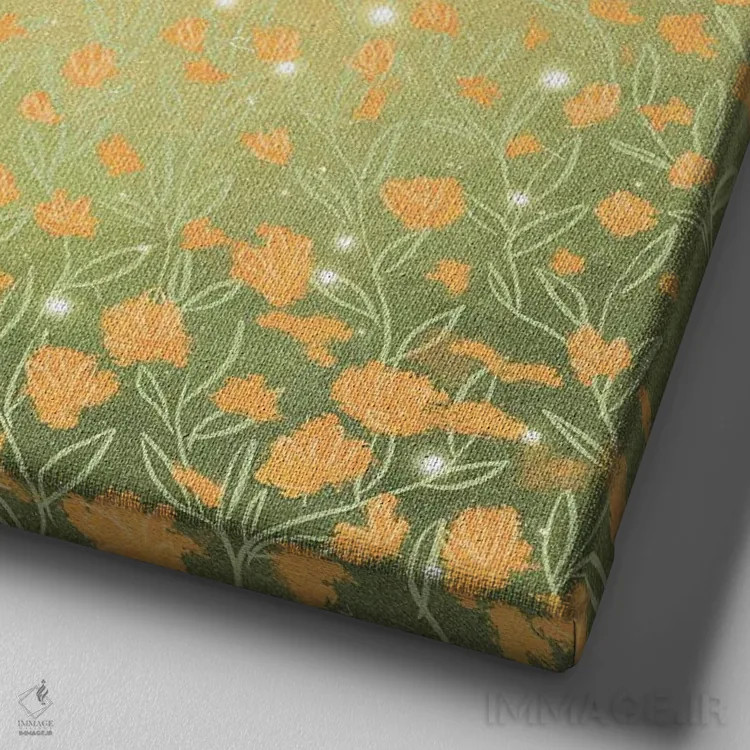 تابلو من و دخترم اثر داشا کریوکوا - نمای نزدیک بافت بوم