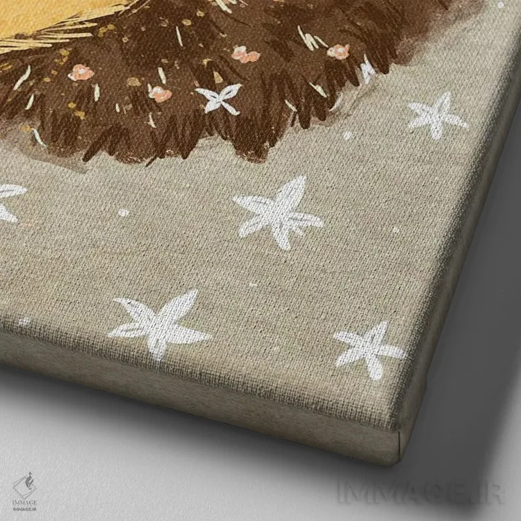 تابلو عشق تیغدار اثر داشا کریوکوا - نمای نزدیک بافت بوم