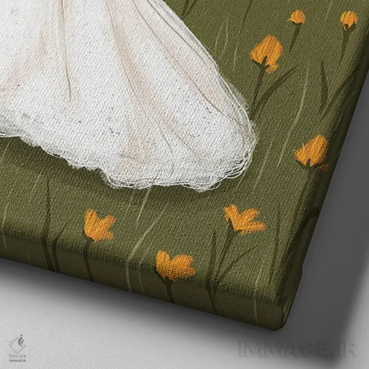 تابلو موسیقی عشق اثر داشا کریوکوا - نمای نزدیک بافت بوم