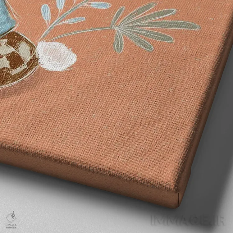 تابلو خرگوش کوچولو اثر داشا کریوکوا - نمای نزدیک بافت بوم