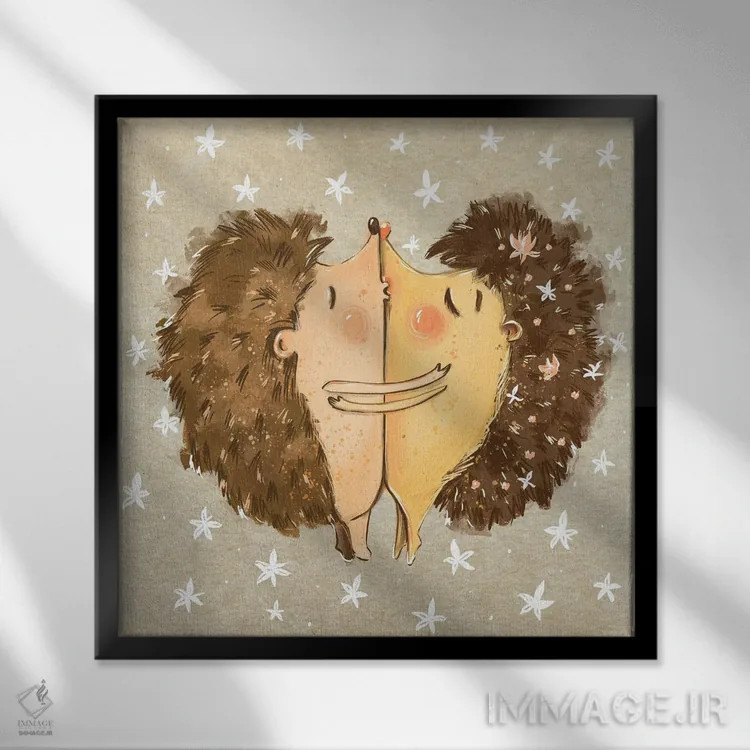 تابلو عشق تیغدار اثر داشا کریوکوا - نمای قابدار مشکی