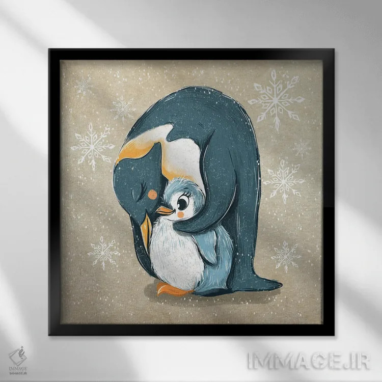 تابلو عشق مادر اثر داشا کریوکوا - نمای قابدار مشکی