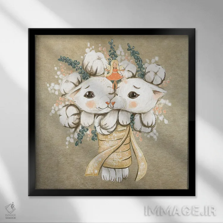 تابلو دستهگل اثر داشا کریوکوا - نمای قابدار مشکی