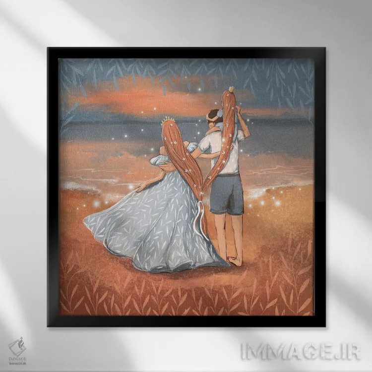 تابلو خانواده شاد اثر داشا کریوکوا - نمای قابدار مشکی