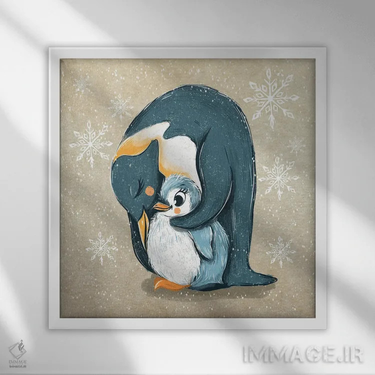 تابلو عشق مادر اثر داشا کریوکوا - نمای قابدار سفید