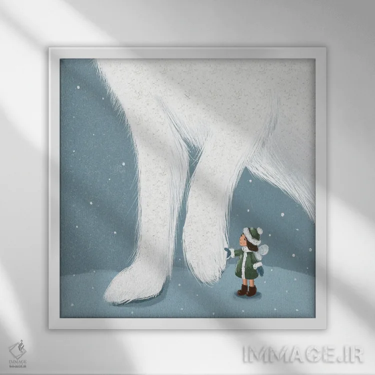 تابلو پری و دوست جدیدش اثر داشا کریوکوا - نمای قابدار سفید