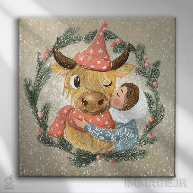 تابلو گاوِ من اثر داشا کریوکوا - نمای روبهرو روی دیوار