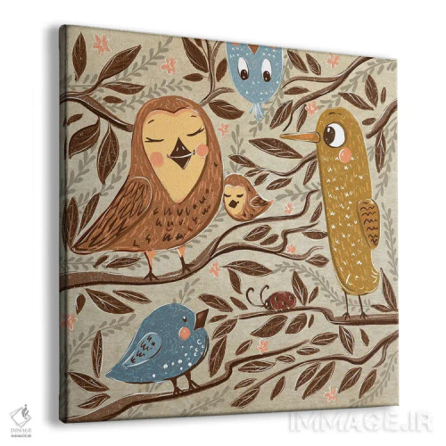 تابلو پرندگان اثر داشا کریوکوا - نمای پرسپکتیو محصول