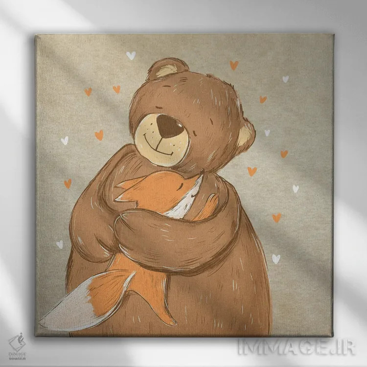 تابلو آغوشهای گرم اثر داشا کریوکوا - نمای روبهرو روی دیوار