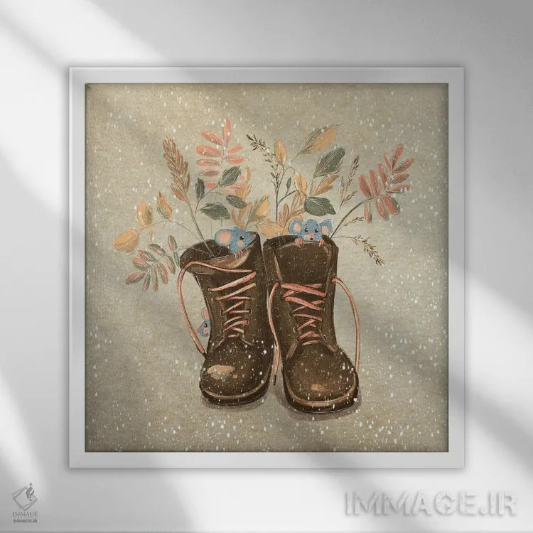 تابلو پاییز اثر داشا کریوکوا - نمای قابدار سفید