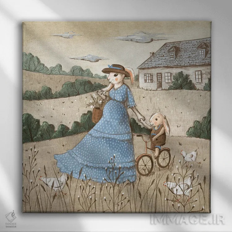 تابلو تابستان در روستا اثر داشا کریوکوا - نمای روبهرو روی دیوار