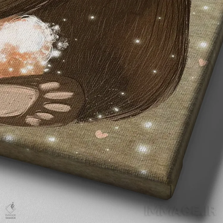 تابلو زیبایی مغرور اثر داشا کریوکوا - نمای نزدیک بافت بوم