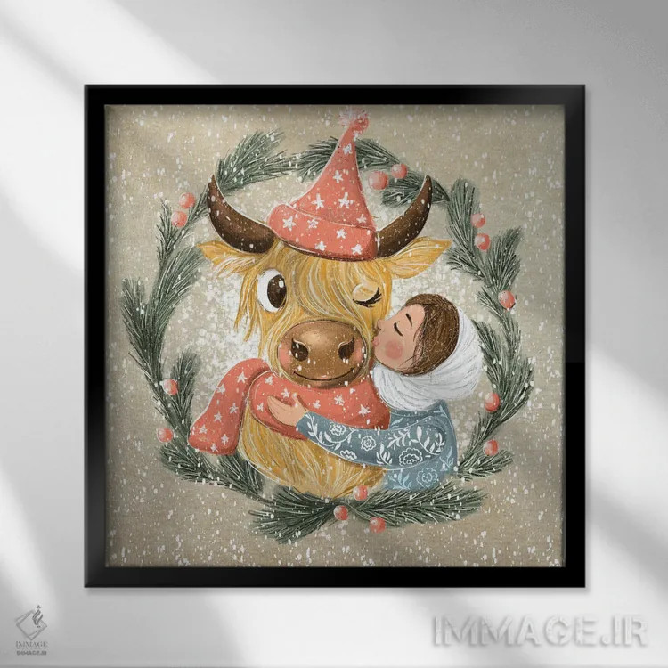 تابلو گاوِ من اثر داشا کریوکوا - نمای قابدار مشکی