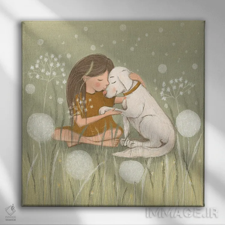 تابلو بهترین دوستان اثر داشا کریوکوا - نمای روبهرو روی دیوار