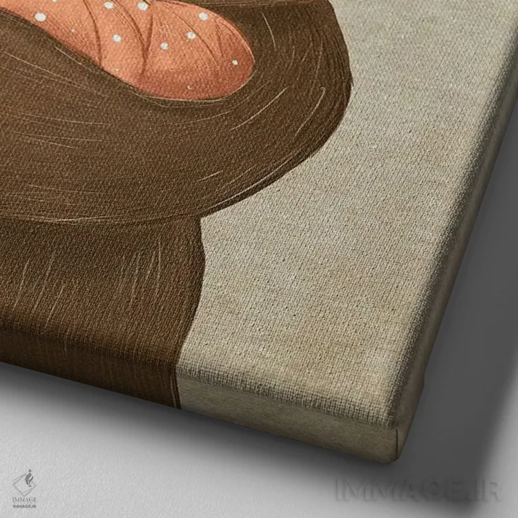 تابلو پدر خوشحال اثر داشا کریوکوا - نمای نزدیک بافت بوم