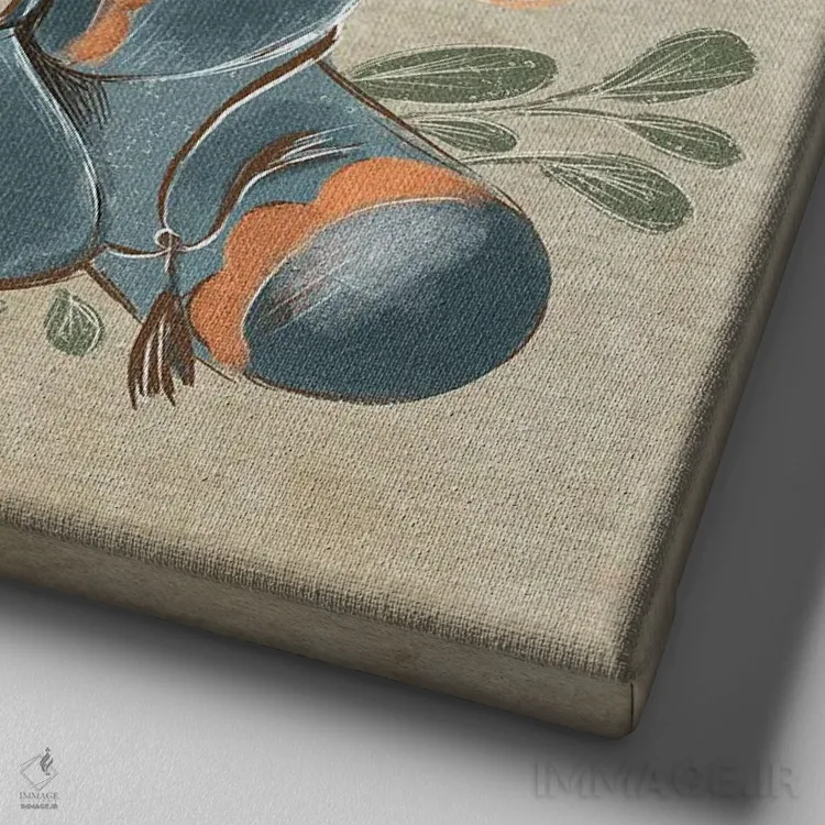 تابلو خانواده اثر داشا کریوکوا - نمای نزدیک بافت بوم